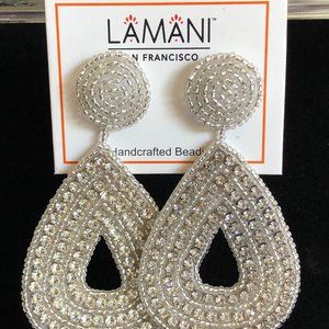 LAMANI SF Hand-beaded Statement Earrings